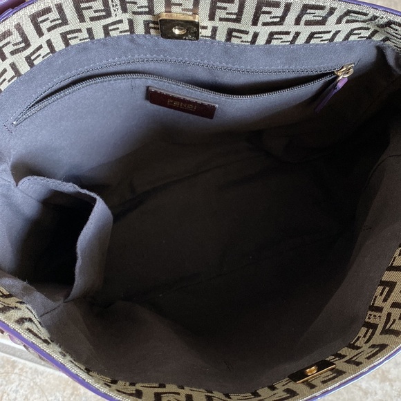 Fendi Purple Superstar Canvas Tote - Picture 11 of 13